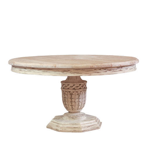 Heavy Distressed Round Dining Table