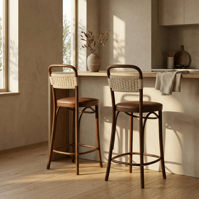 Daisy Wooden Bar Stool