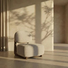 Didsbury Accent Chair | Speckled Stone Sustainable Boucle & Walnut