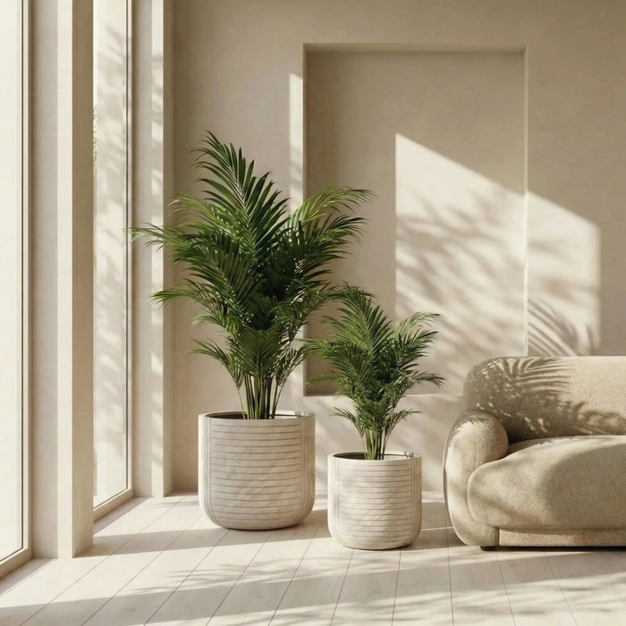 Victor IndoorOutdoor Planter Light Grey Stone Effect