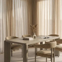 Kelby 6 Seat Rectangle Dining Table | High Gloss Sage Green