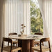 Skylar 4 Seat Round Dining Table | Fantasy Brown Marble & Smoked Walnut