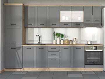 Amos Mann 200cm Graphite Grey Kitchen Units
