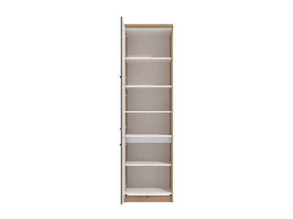 Hudson Grey And Oak Effect Tall 60cm 3 Door Kitchen Larder Unit Pantry Cupboard