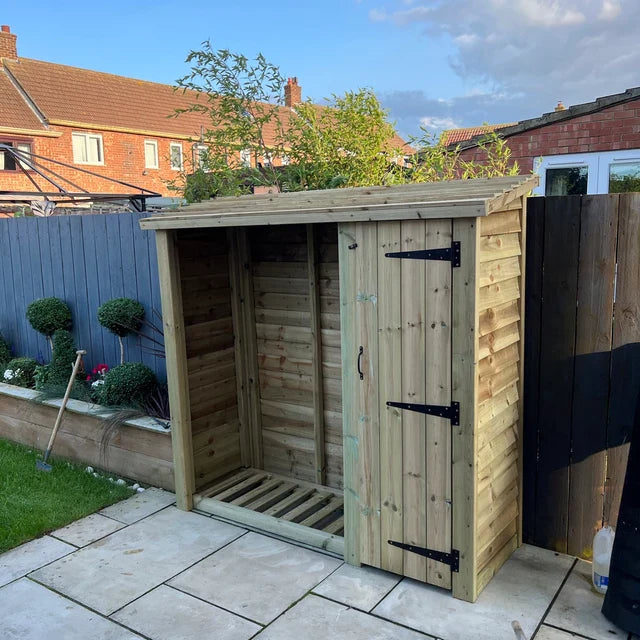 6x6 Heavy Duty Log & Tool Store Swedish Redwood Storage Unit