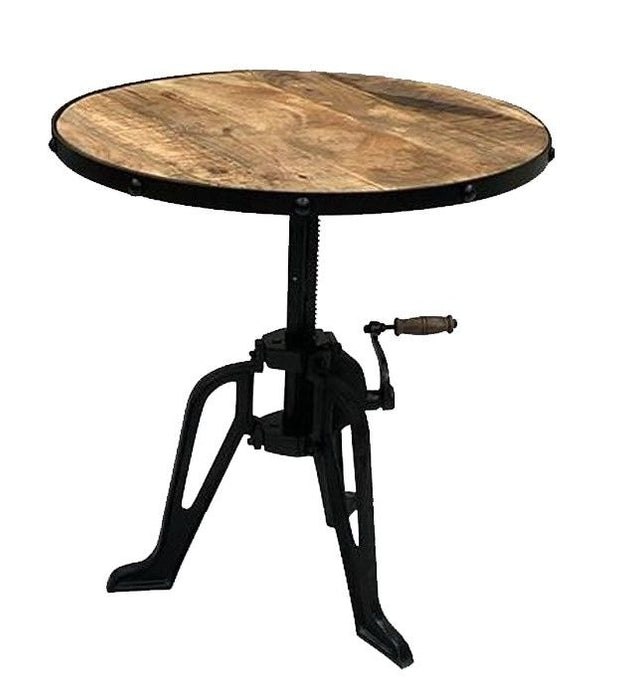 Industrial Small Iron Crank Table New Design - In Stock