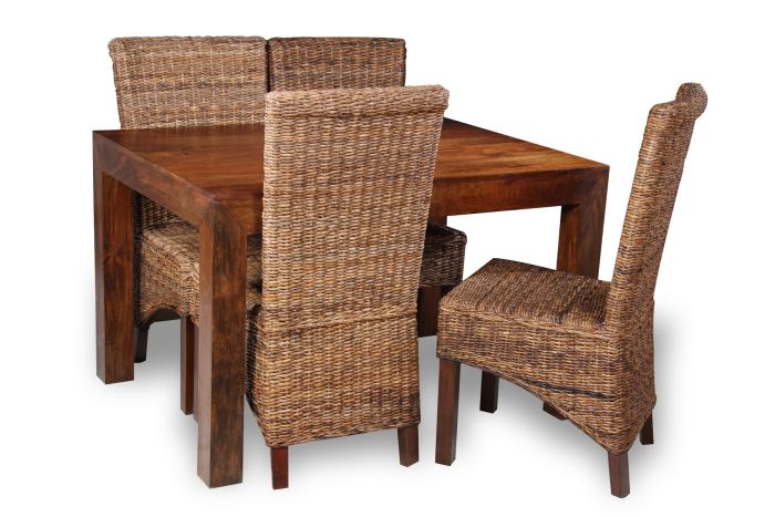 Acre & Artisan Solid Wood 120Cm Dining Table 4 Havana Chairs