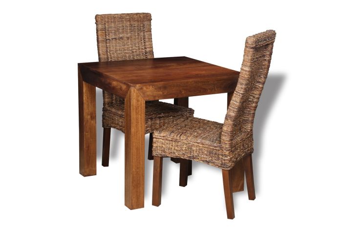 Acre & Artisan Extra Small Solid Wood Dining Table 2 Havana Chairs (80cm)