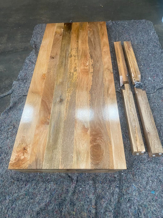 Ex Display Light Dakota 220cm Mango Wood Dining Table T551 - One Available