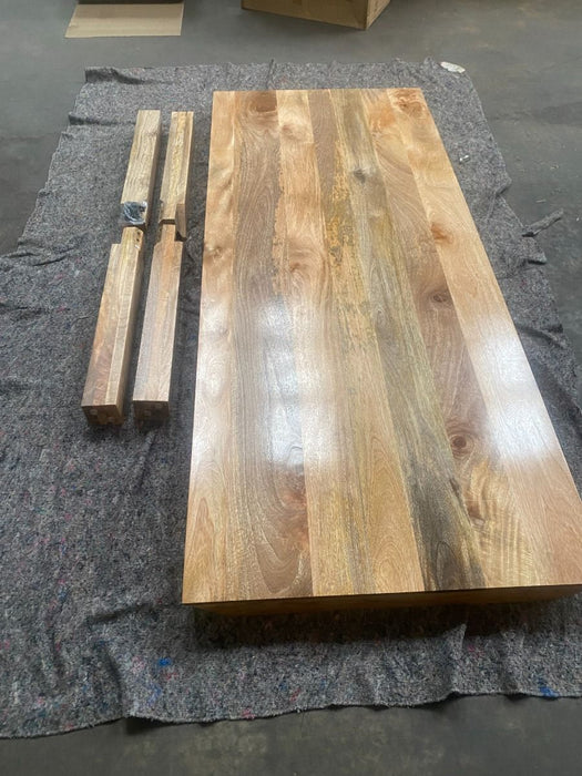 Ex Display Light Dakota 220cm Mango Wood Dining Table T551 - One Available