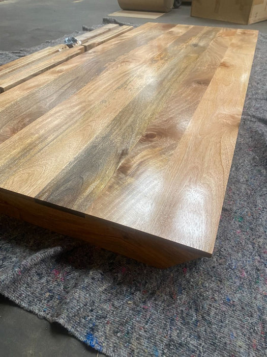 Ex Display Light Dakota 220cm Mango Wood Dining Table T551 - One Available