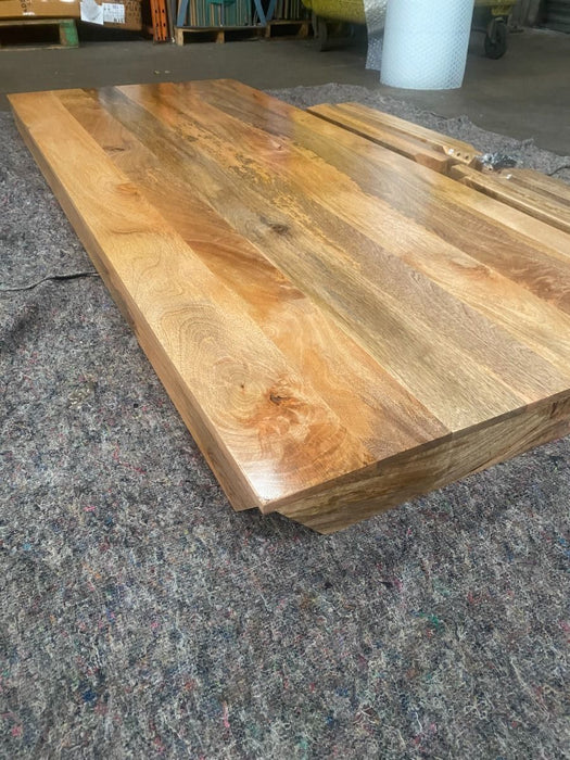 Ex Display Light Dakota 220cm Mango Wood Dining Table T551 - One Available