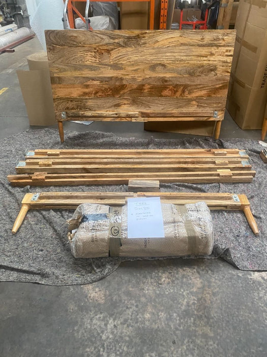 Ex Display Light Scandi Mango King Size Bed T552 - One Available
