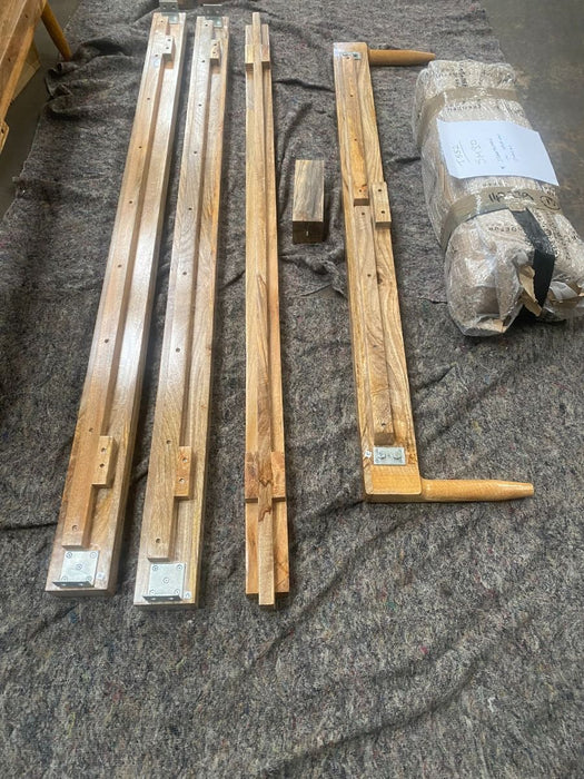 Ex Display Light Scandi Mango King Size Bed T552 - One Available