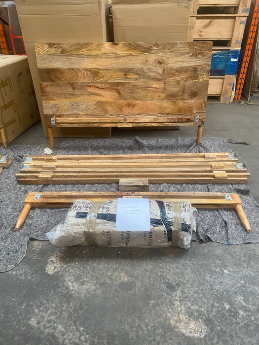 Ex Display Light Scandi Mango King Size Bed T553 - One Available