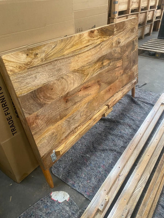 Ex Display Light Scandi Mango King Size Bed T553 - One Available