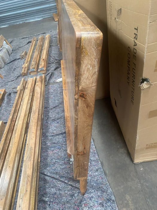 Ex Display Light Scandi Mango King Size Bed T553 - One Available