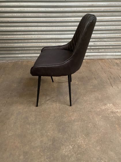 Acre & Artisan Henley Faux Leather Chair Black 1