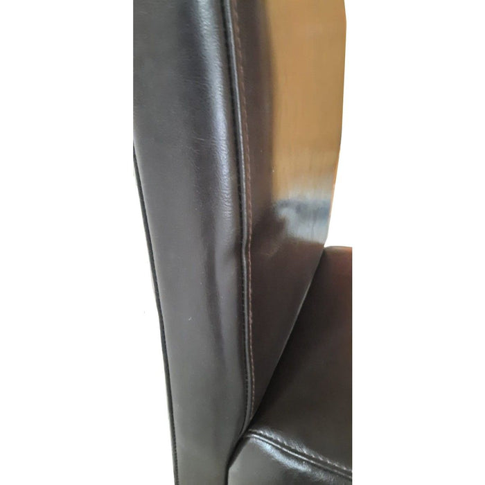 Black Leather Rollback Dining Chair T9