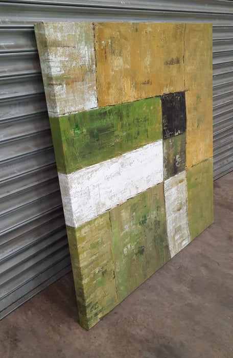 Colourful Green Wall Canvas SL821
