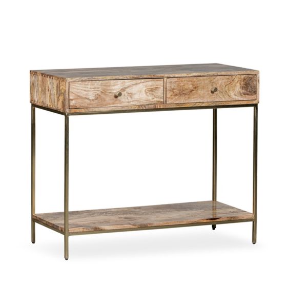 Acre & Artisan Industrial Gold Console Table