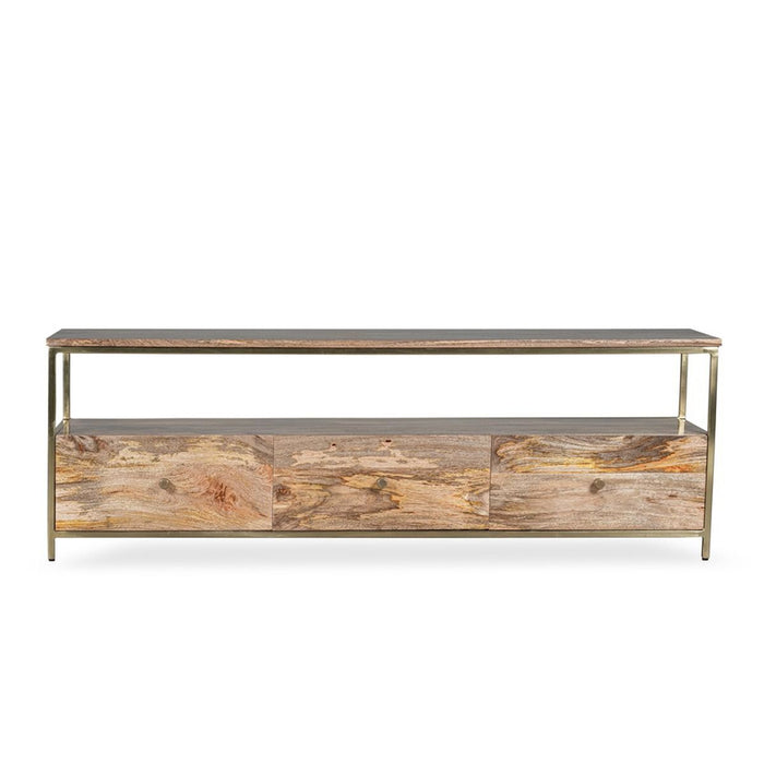 Industrial Gold 140cm TV Unit - In Stock