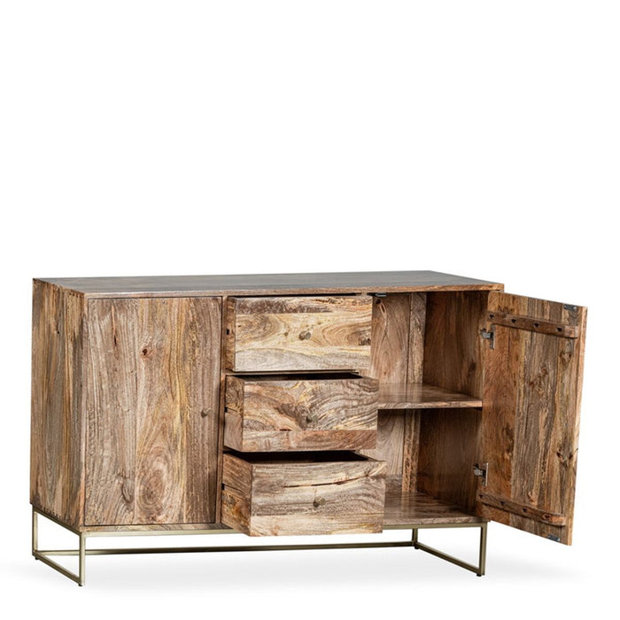 Industrial Gold 135cm Sideboard - In Stock