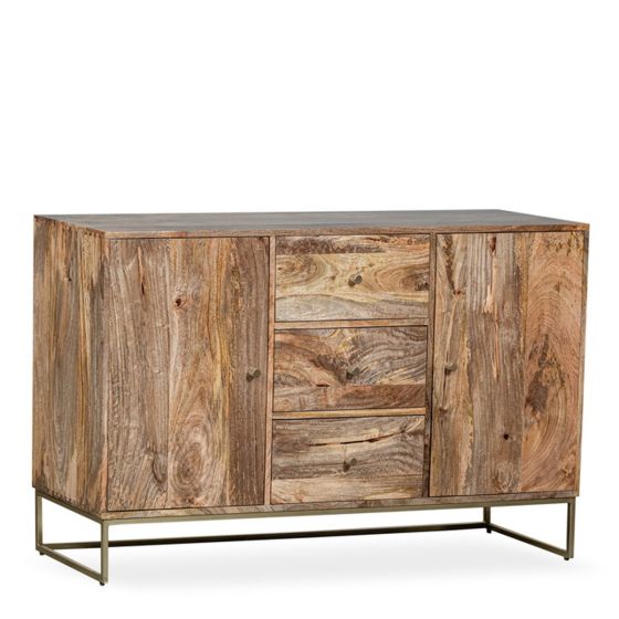 Acre & Artisan Industrial Gold Large Sideboard (135cm)