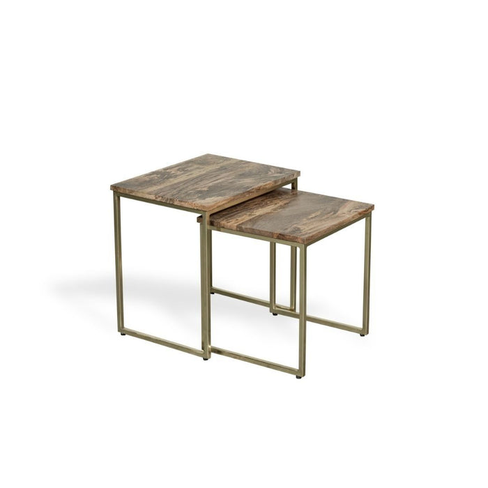 Industrial Gold Nest of Tables - In Stock