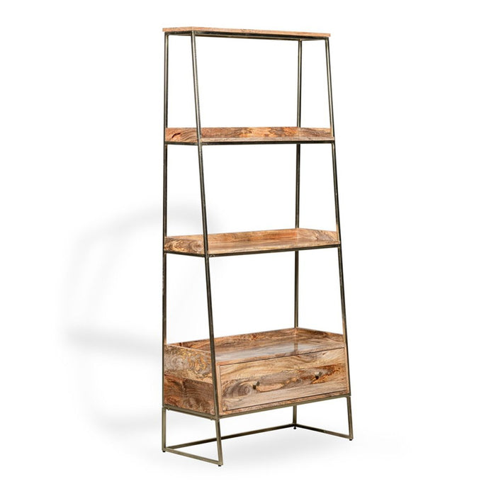 Industrial Gold Ladder 85cm Shelves - In Stock