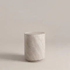 Ingrid Round Side Table | Light Grey Stone Effect