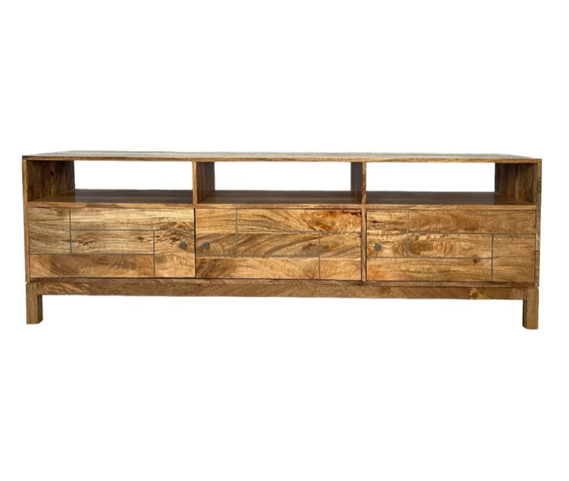 Inset Light Mango 180cm Media Unit - In Stock