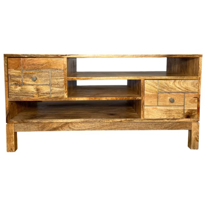 Inset Light Mango 100cm Coffee Table - In Stock