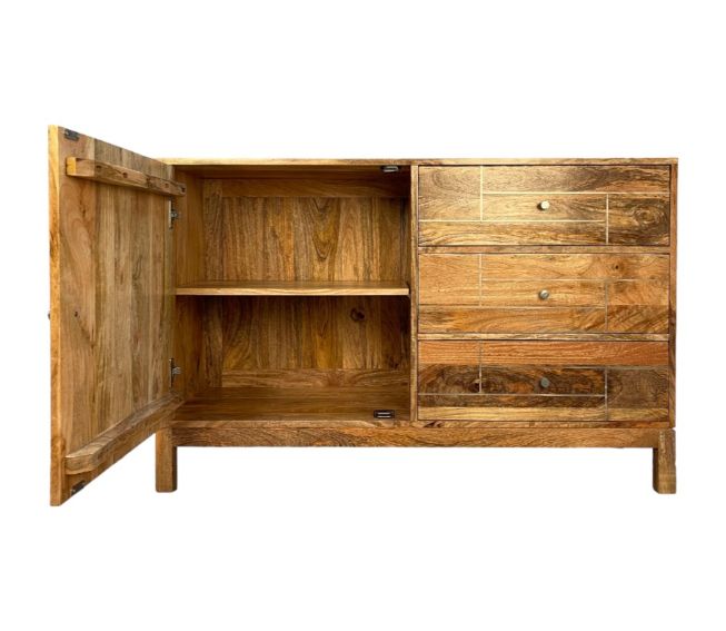 Inset Light Mango 120cm Sideboard - In Stock