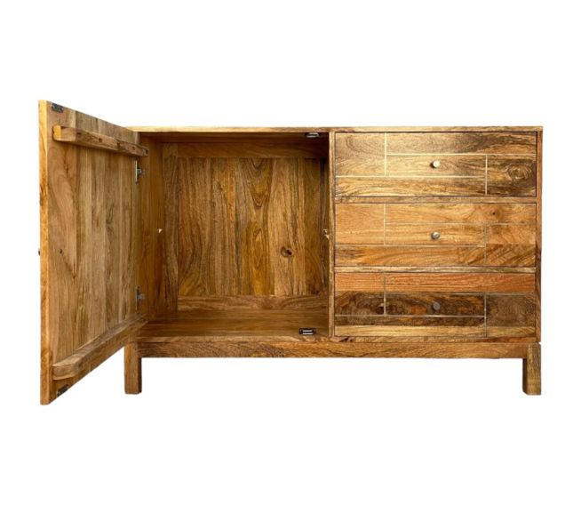 Inset Light Mango 120cm Sideboard - In Stock