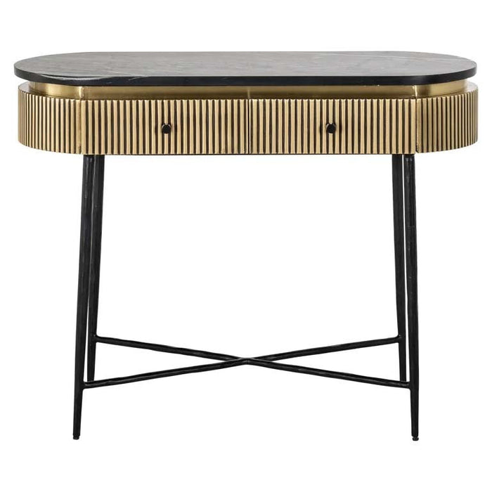 Ironville Gold Console Table