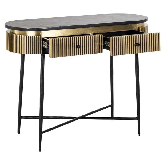Ironville Gold Console Table