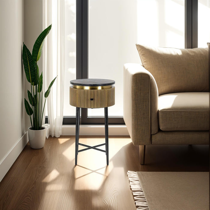 Ironville Gold Side Table