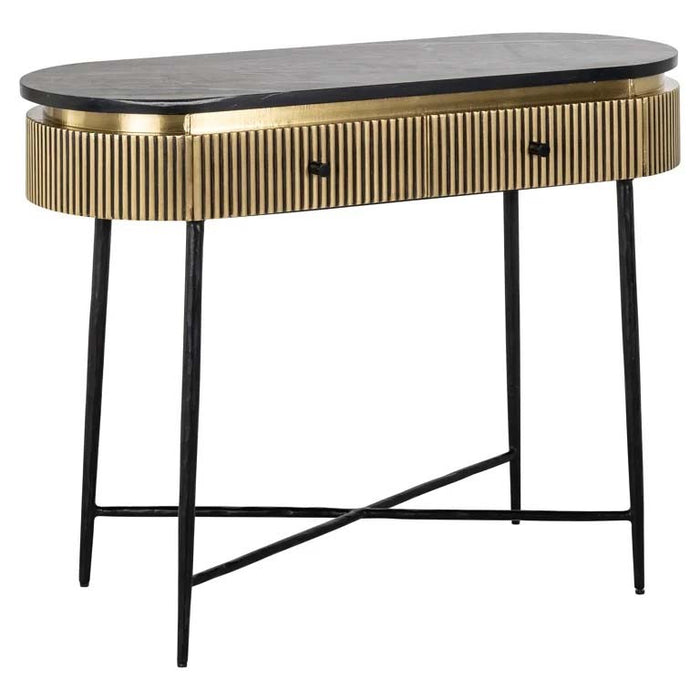 Ironville Gold Console Table