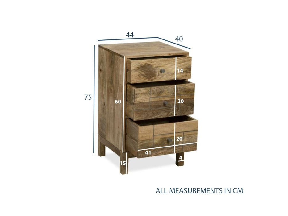 Inset Light Mango 44cm Drawer - In Stock