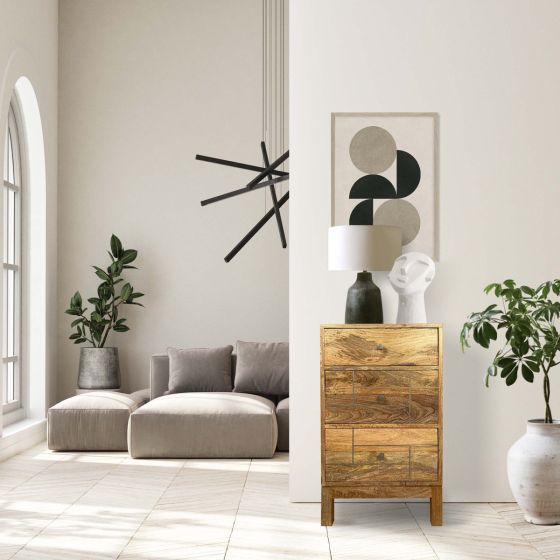 Acre & Artisan Inset Light Mango Bedside Drawer (44cm)