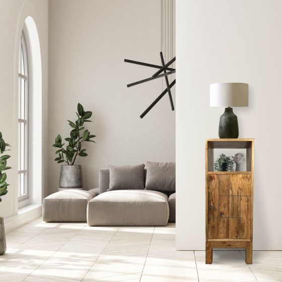 Acre & Artisan Inset Light Mango Lamp Table