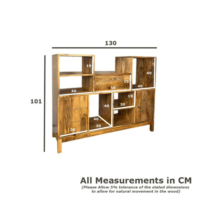 Inset Light Mango 130cm LP TurntableDrinks Cabinet - In Stock
