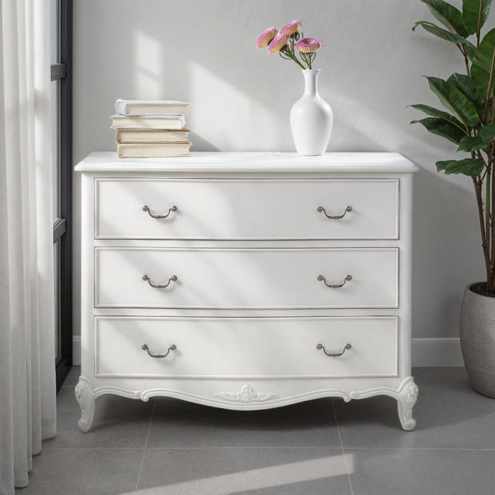 Ivory French Inspired 3 Drawer Chest