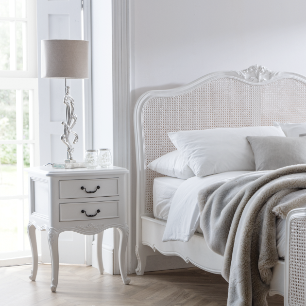 Ivory French Inspired Bedside Chest