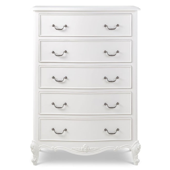 Ivory French Inspired 5 Drawer Chest