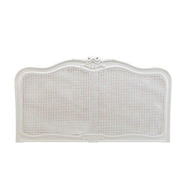 Ivory French Inspired Rattan Headboard