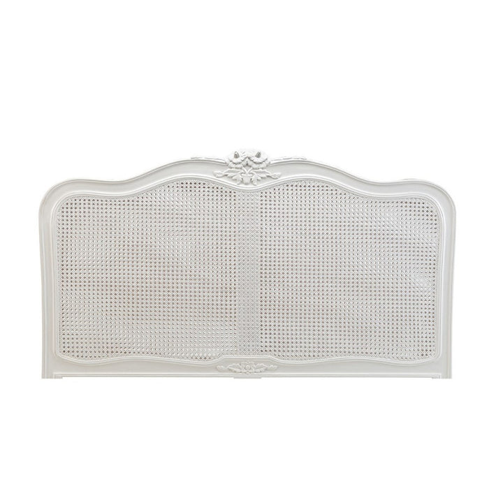 Ivory French Inspired Rattan Headboard