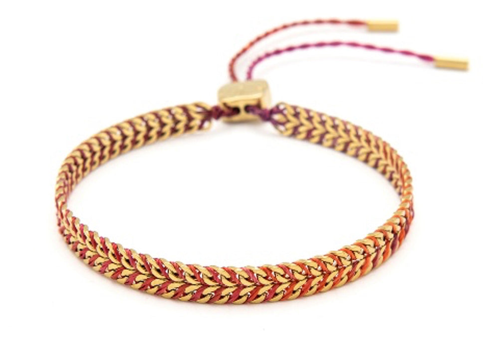 Iztac Ruby Skies Braided Friendship Bracelet