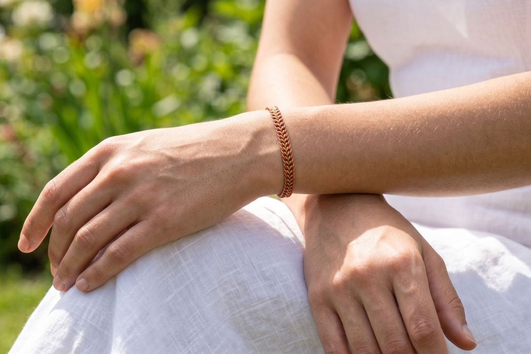 Iztac Ruby Skies Braided Friendship Bracelet